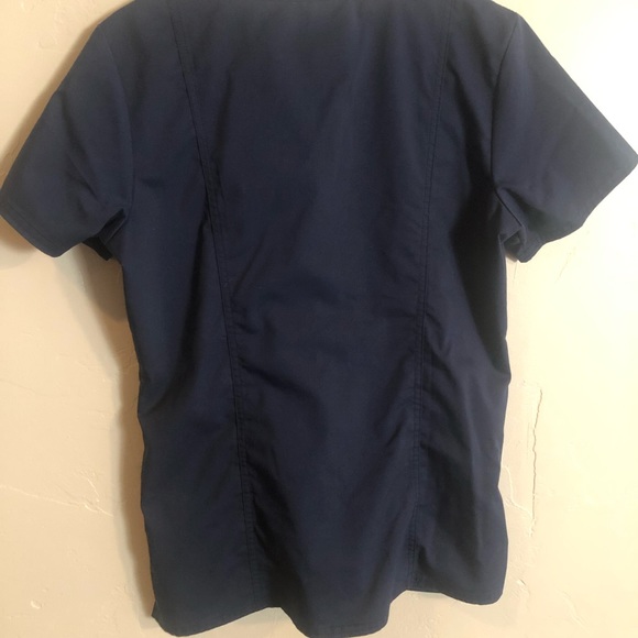 Cherokee Navy Scrub Top Small - Picture 5 of 5
